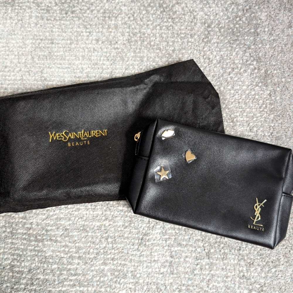 YSL studded beauty makeup bag